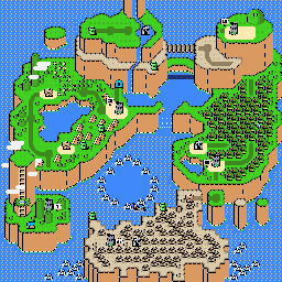 Mario World complete outside map (Nintendo 1991)
