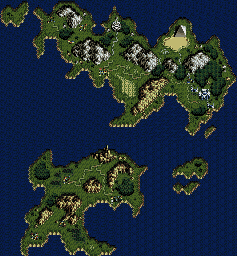 Treasure Hunter G world map (the mode 7 portion), pieced together by Shogetsu [shogehs_AT_hotmail_DOT_com]