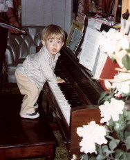I learned to play the piano at age 9, but apparently wanted to learn earlier