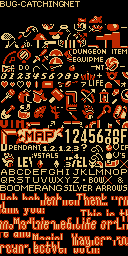 'Zelda LTTP' items in single color