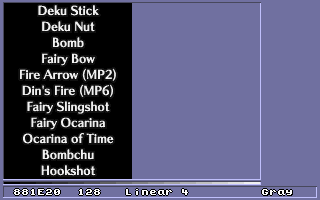 Area titles in 'Zelda 64'